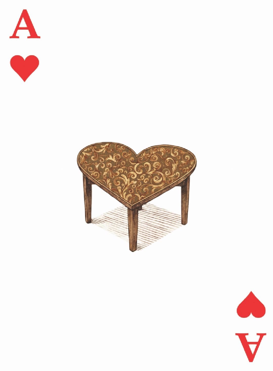 Crimson Velvet Deck. Ace of Hearts.